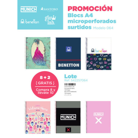 LOTE BLOC A4 MICRO120 H SURTIDOS SAFTA22 VAC 542257064