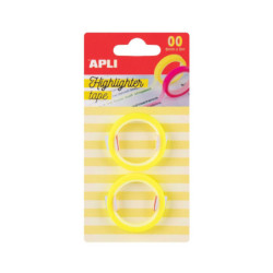 CINTA ADHESIVA FLUORESCENTE DE SUBRAYAR APLI 6MM * 5 METROS 4 COLORES UNIDAD 19665 (EXP 32U)