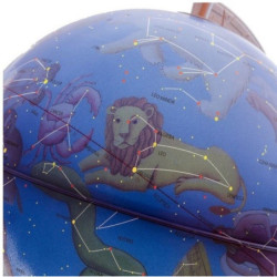 ESFERA LUMINOSA NOVARICO STELLARE ZODIACO AZUL 30CM PIE METAL MADERA