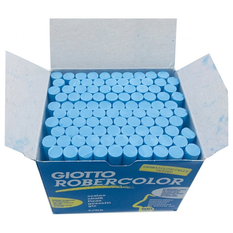 TIZA ROBERCOLOR ANTIPOLVO COLOR C/100U AZUL GRANEL FILA F539605