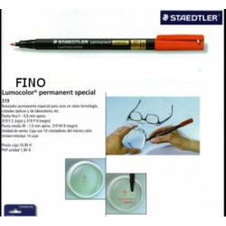 ROTULADOR STAEDTLER LUMOCOLOR OPTICA FINO ROJO 319 C/10U
