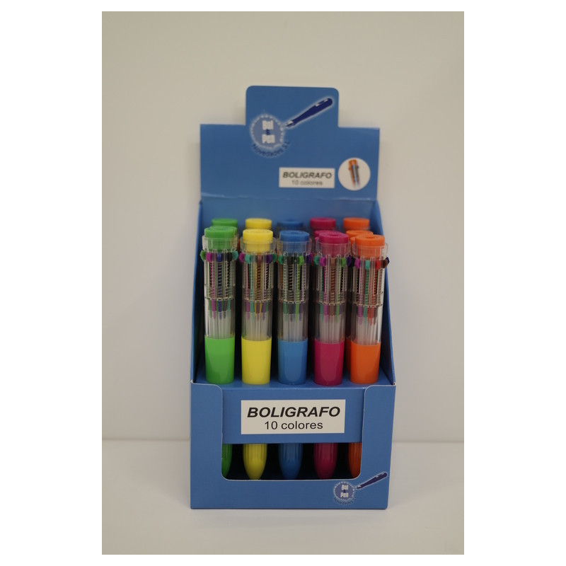 BOLIGRAFO LEBER 10 COLORES REDONDO 5 COLORES SURTIDOS 01.002