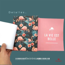 DIARIO CON CLAVE LA VIE EN ROSE FLAMENCO ALEX BOG JC-1001