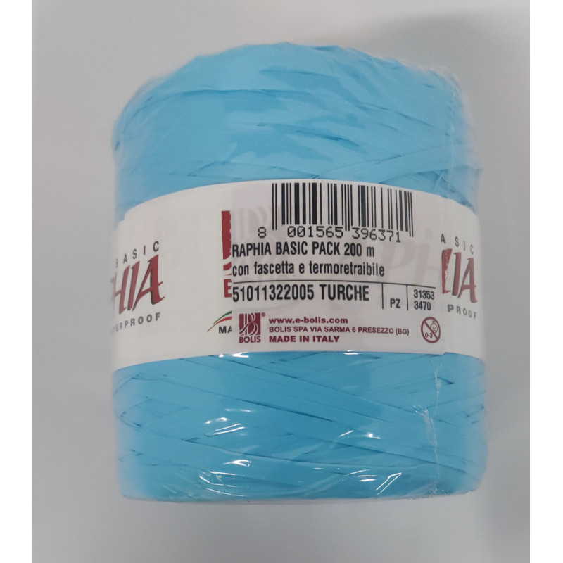 RAFIA SINTETICA FAMA 200M COLOR AZUL TURQUESA 51011322005