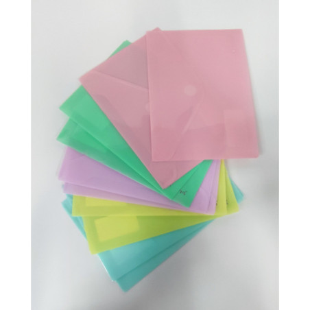 DOSSIER SOBRE VELCRO A5 FAMA PASTEL COLORES SURTIDOS 10U V024207PST