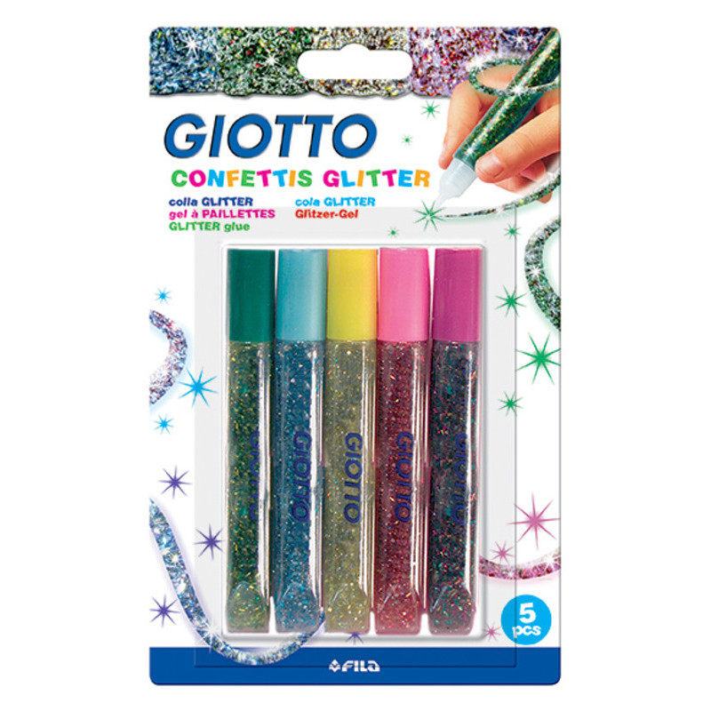 PEGAMENTO PURPURINA GIOTTO CONFETTI GLITTER GLUE 545400 FILA