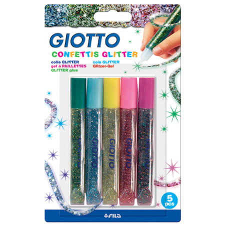 PEGAMENTO PURPURINA GIOTTO CONFETTI GLITTER GLUE 545400 FILA