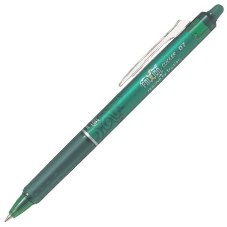 BOLIGRAFO PILOT FRIXION CLICKER RETRACTIL VERDE C/12U