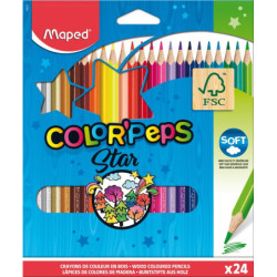 LAPICEROS COLOR COLOR'PEPS CJ.24UDS MADERA FSC MAPED 183224FC