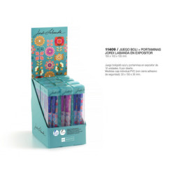 JUEGO BOLIGRAFO PORTAMINAS MIQUELRIUS17 JORDI LABANDA FLORAL 3 MOD. 11409