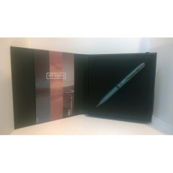 BOLIGRAFO INOXCROM WALL STREET EARTH AZUL LUNAR 11606 ^