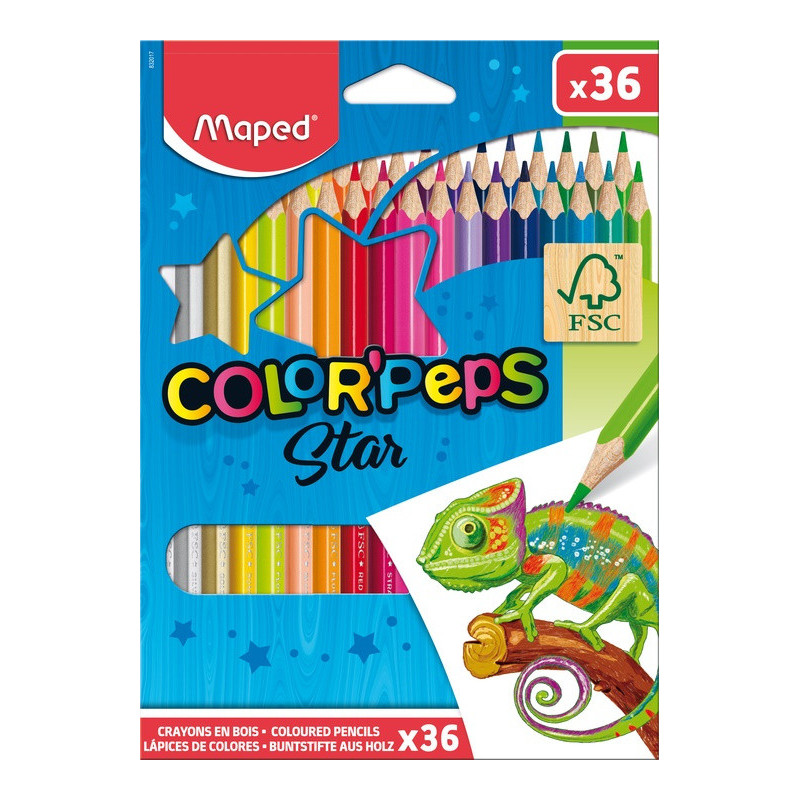 LAPICEROS COLOR COLOR'PEPS CJ.36UDS  MADERA FSC MAPED 832017FC