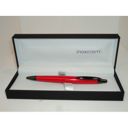 BOLIGRAFO INOXCROM ZEPPELIN SPORT LACA ROJO ^