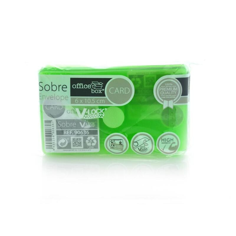 DOSSIER VELCRO OFFICEBOX 6,2*10,5 VERDE BOLSA 10U 90636