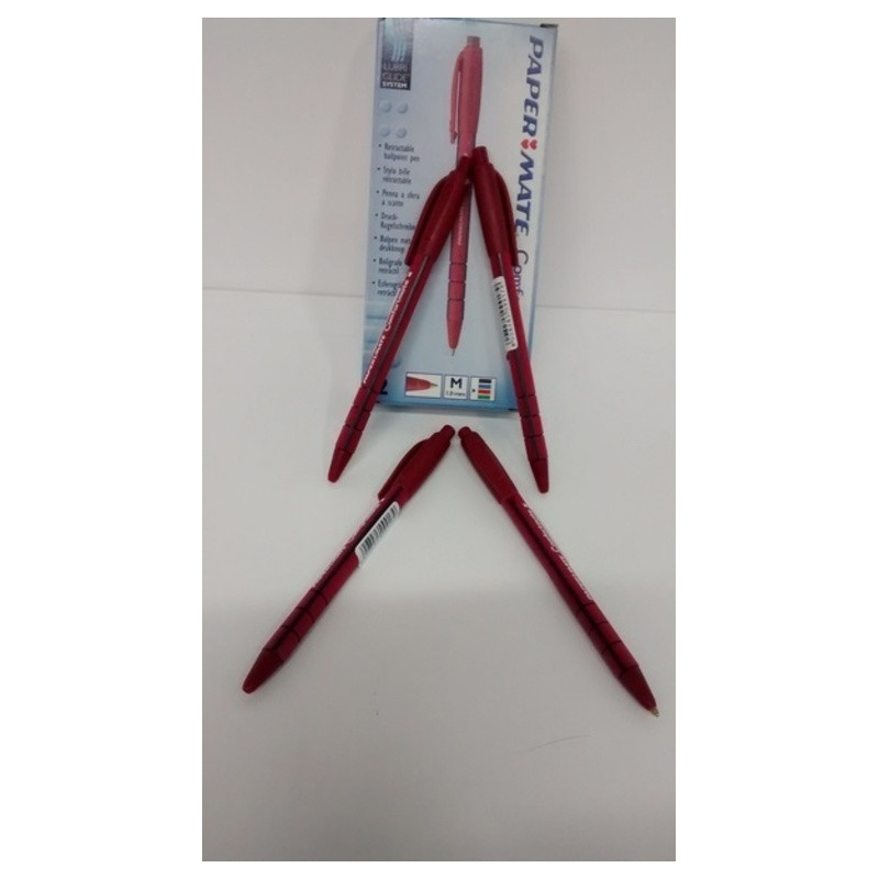 BOLIGRAFO PAPERMATE CONFORTMATE RETRACTIL ROJO C/12U ^