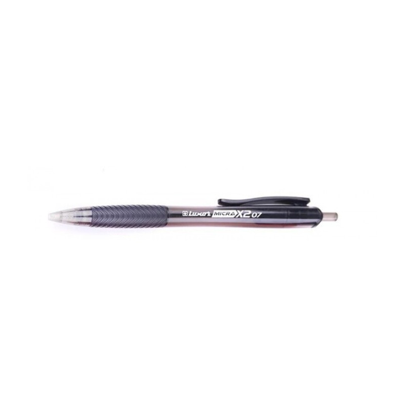 BOLIGRAFO LUXOR MICRA RETRACTIL X2 05 CAJA 10U COLOR NEGRO DMM