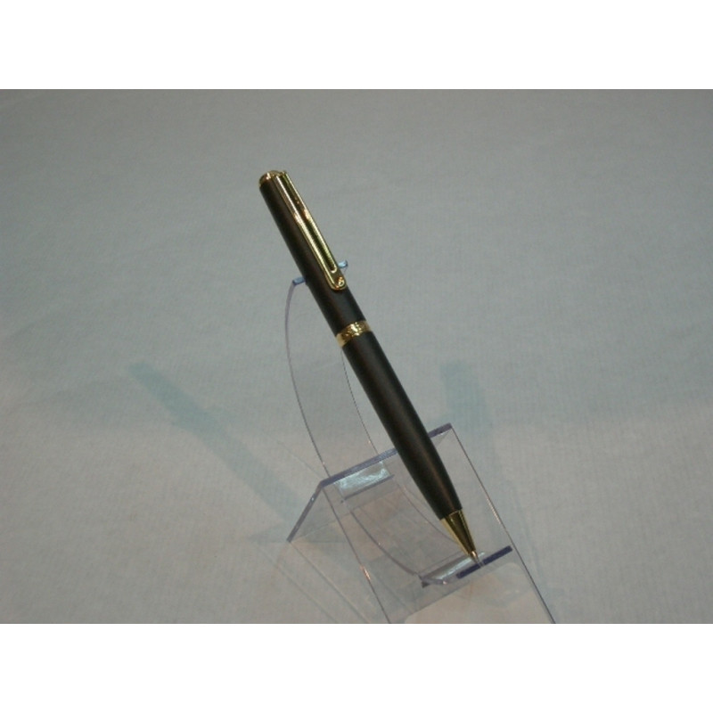 BOLIGRAFO INOXCROM WALL STREET ELEGANCE PIZARRA BLACK STONE ^