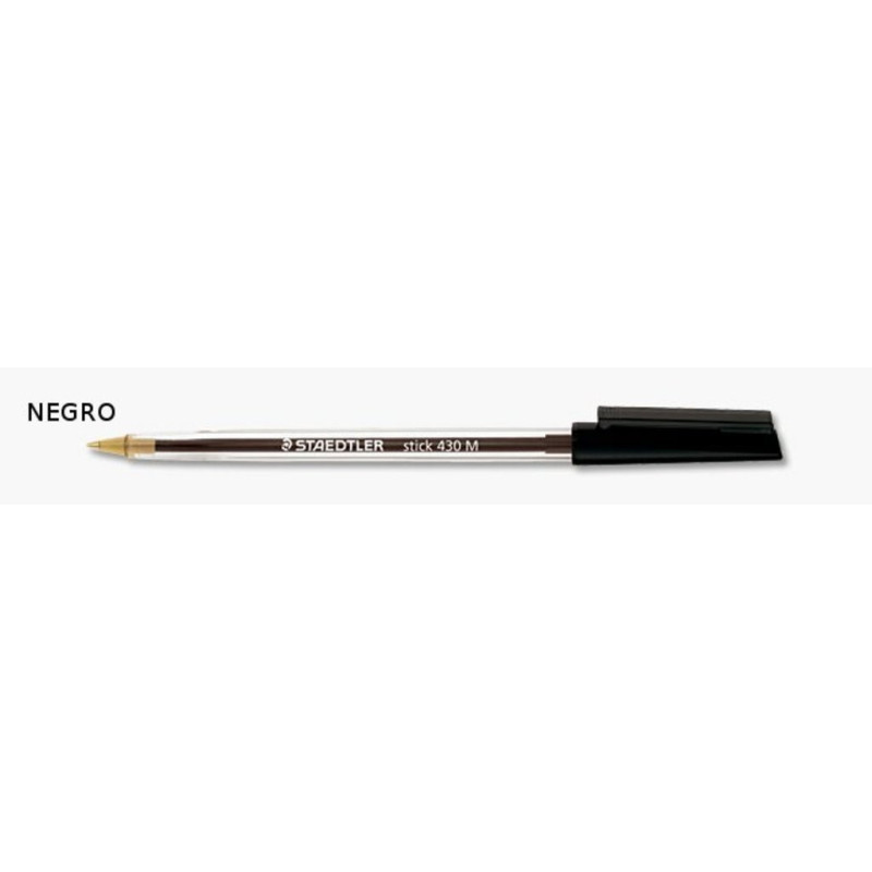 BOLIGRAFO STAEDTLER 430 STICK NEGRO MEDIO C/50U ^