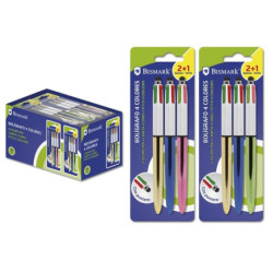 BOLIGRAFO BISMARK 4 COLORES ACABADO METAL BLISTER 2+1 328047 POESSA (16)