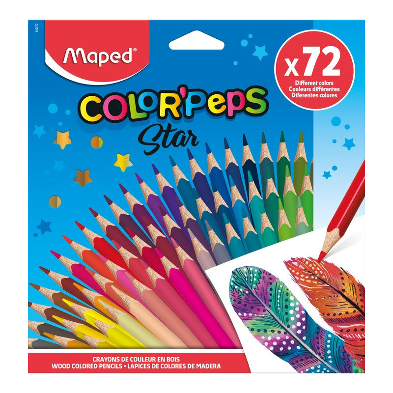 LAPICEROS COLOR COLOR'PEPS STAR caja 72 UDS MAPED 832072