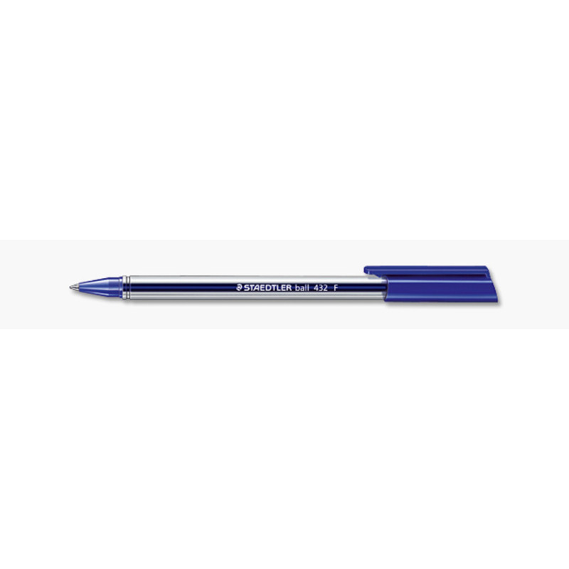 BOLIGRAFO STAEDTLER 432 BALL TRI AZUL MEDIO C/10U ^