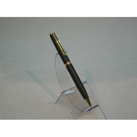 BOLIGRAFO INOXCROM WALL STREET ELEGANCE PIZARRA BLACK STONE ^