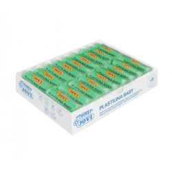 PLASTILINA JOVI BABY CAJA UNICOLOR 18 PASTILLAS COLOR VERDE 370/10