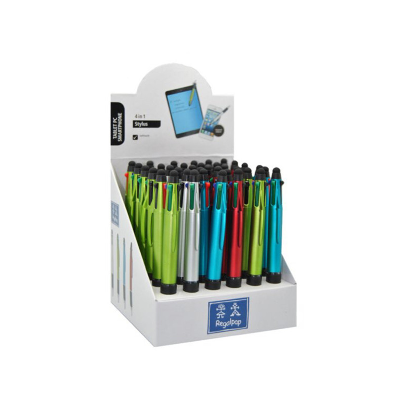 BOLIGRAFO REGALPAP 4 COLORES TOUCH TACTIL TABLET 4902 UNIDAD