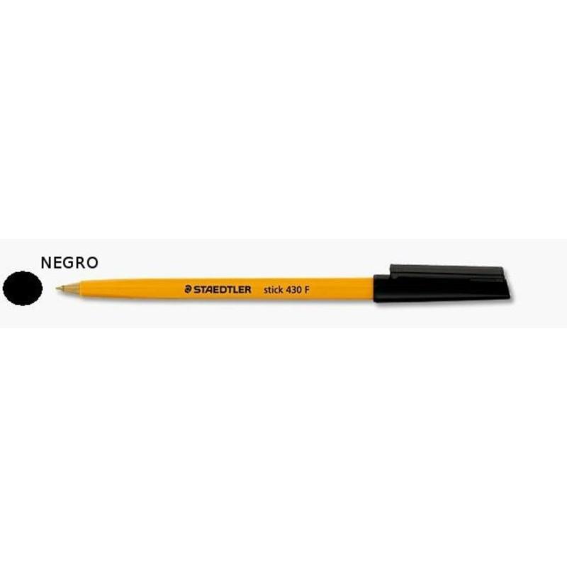 BOLIGRAFO STAEDTLER 430 STICK NEGRO FINO C/50U ^