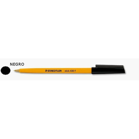 BOLIGRAFO STAEDTLER 430 STICK NEGRO FINO C/50U ^