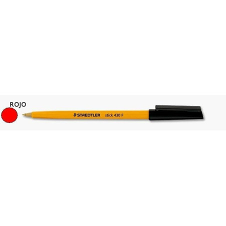 BOLIGRAFO STAEDTLER 430 STICK ROJO FINO C/50U ^