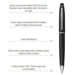 BOLIGRAFO SCRIKSS NOBLE 35 NEGRO 54137