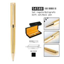 BOLIGRAFO PERONA METAL RELIEVE ORO C/ESTUCHE 54588