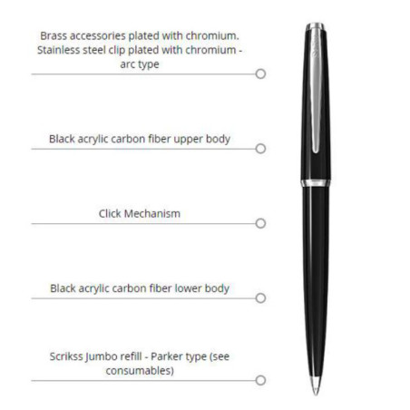 BOLIGRAFO SCRIKSS VINTAGE 33 NEGRO 57565