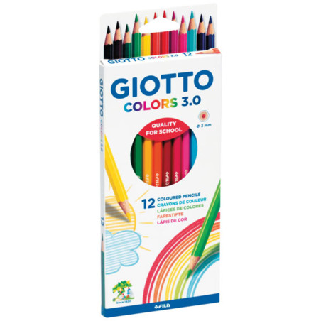 LAPIZ GIOTTO COLORS 3.0 12C FILA F276600 ESTUCHE CARTON