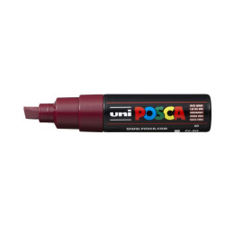 MARCADOR UNI-BALL POSCA PC-8K BISEL GRUESO 8MM ROJO VINO -60-