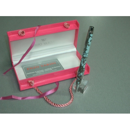 BOLIGRAFO ENZO VARINI FARFALLA AZUL MARRON SE865879 ^