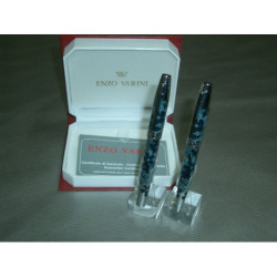 JUEGO ENZO VARINI BOLI PLUMA MINI FLORES GRIS SE866949 ^