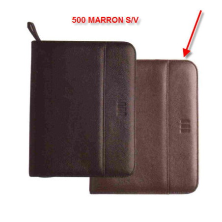 AGENDA FINOCAM OPEN  500 LEX PIEL CREMALLERA MARRON