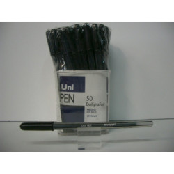 BOLIGRAFO UNI PEN CRISTAL NEGRO C/50U 89419 ^