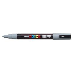 MARCADOR UNI-BALL POSCA PC-3M PUNTA REDONDA 0,9-1,3MM GRIS -37-