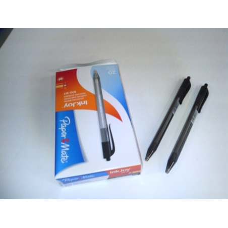 BOLIGRAFO PAPERMATE INK JOY 100RT RETRACTIL NEGRO C/20