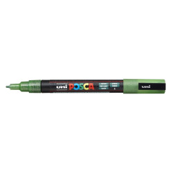 MARCADOR UNI-BALL POSCA PC-3ML PUNTA REDONDA 0,9-1,3MM PURPURINA VERDE -6-