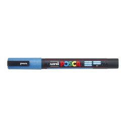 MARCADOR UNI-BALL POSCA PC-3ML PUNTA REDONDA 0,9-1,3MM PURPURINA AZUL CLARO -8-