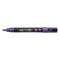 MARCADOR UNI-BALL POSCA PC-3ML PUNTA REDONDA 0,9-1,3MM PURPURINA VIOLETA -12-