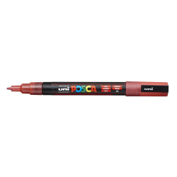 MARCADOR UNI-BALL POSCA PC-3ML PUNTA REDONDA 0,9-1,3MM PURPURINA ROJO -15-