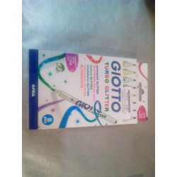 ROTULADOR GIOTTO TURBO GLITTER PURPURINA 8 COLORES CARTON FILA 425800