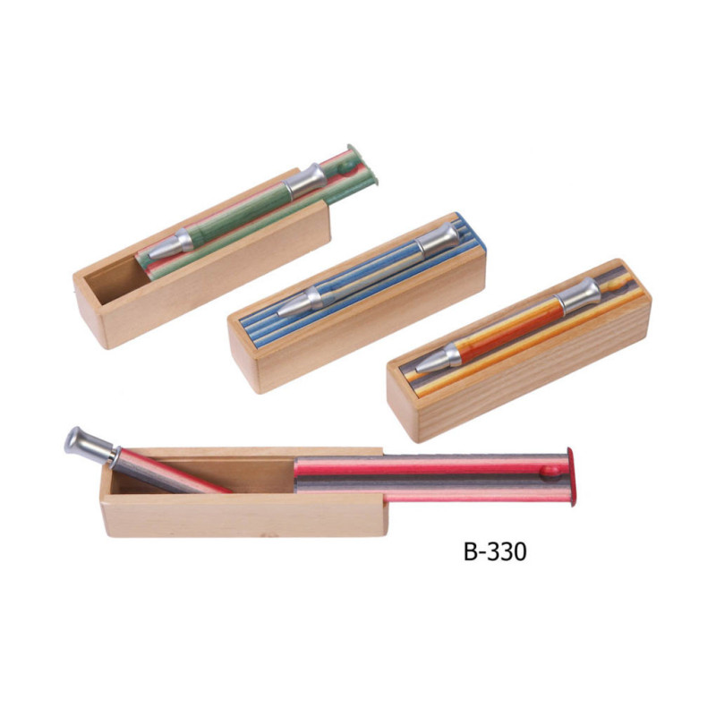 BOLIGRAFO ALEX BOG MADERA TROPICAL C/ESTUCHE 4COL. B330 ^