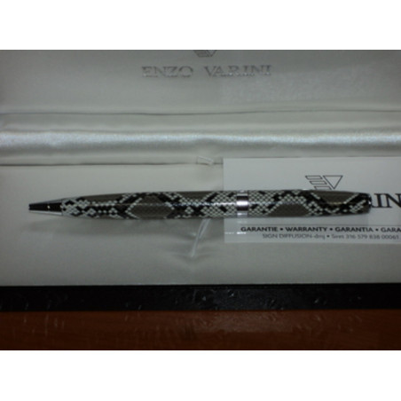 BOLIGRAFO ENZO VARINI GUSTINO PHITON SERPIENTE DETALLES PLATA SE865261A ^