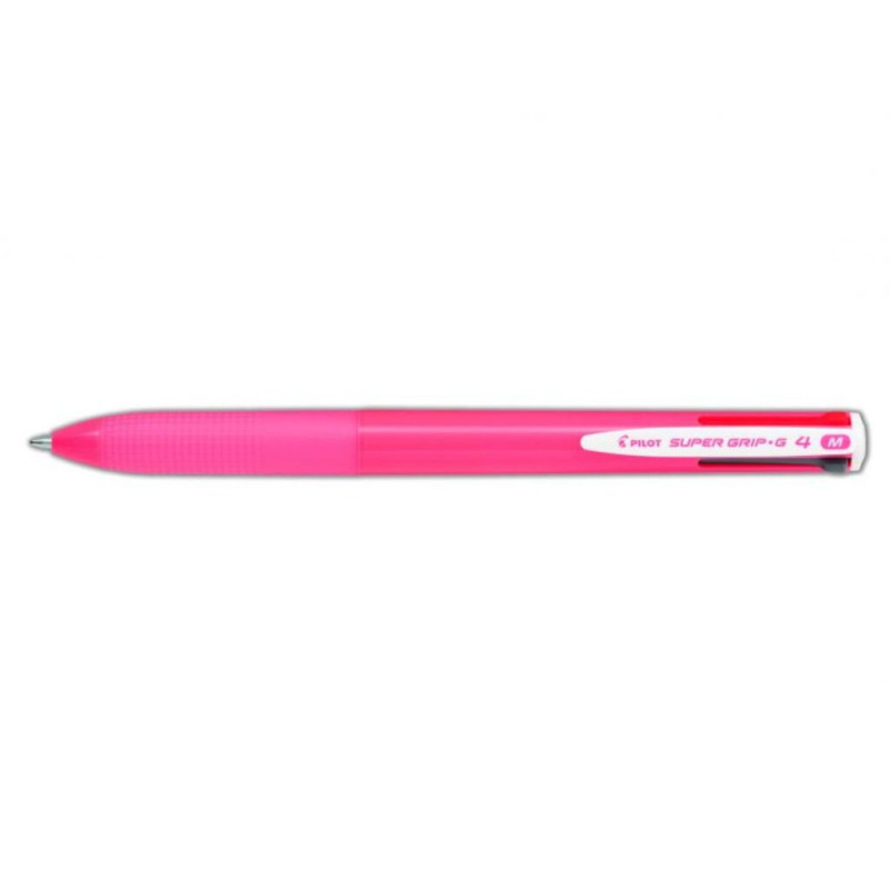 BOLIGRAFO PILOT SUPER GRIP G-4 COLORES CARCASA ROSA BPKGG-35M-P UNIDAD (12)